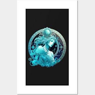 Water Nymph, Aquarius Zodiac Sign Posters and Art